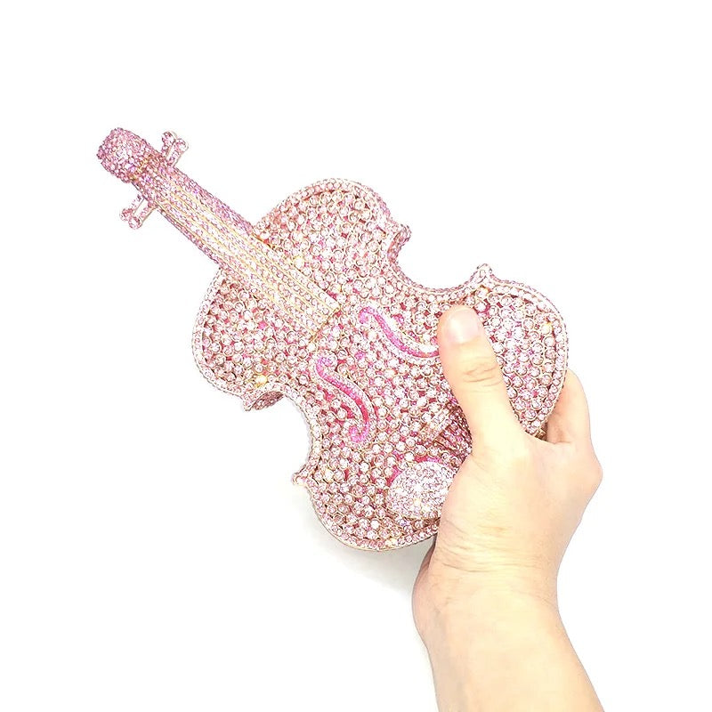 Guitar Swarovski Clutch