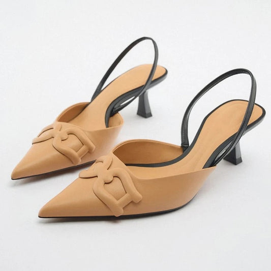 Zara Camel Slingback