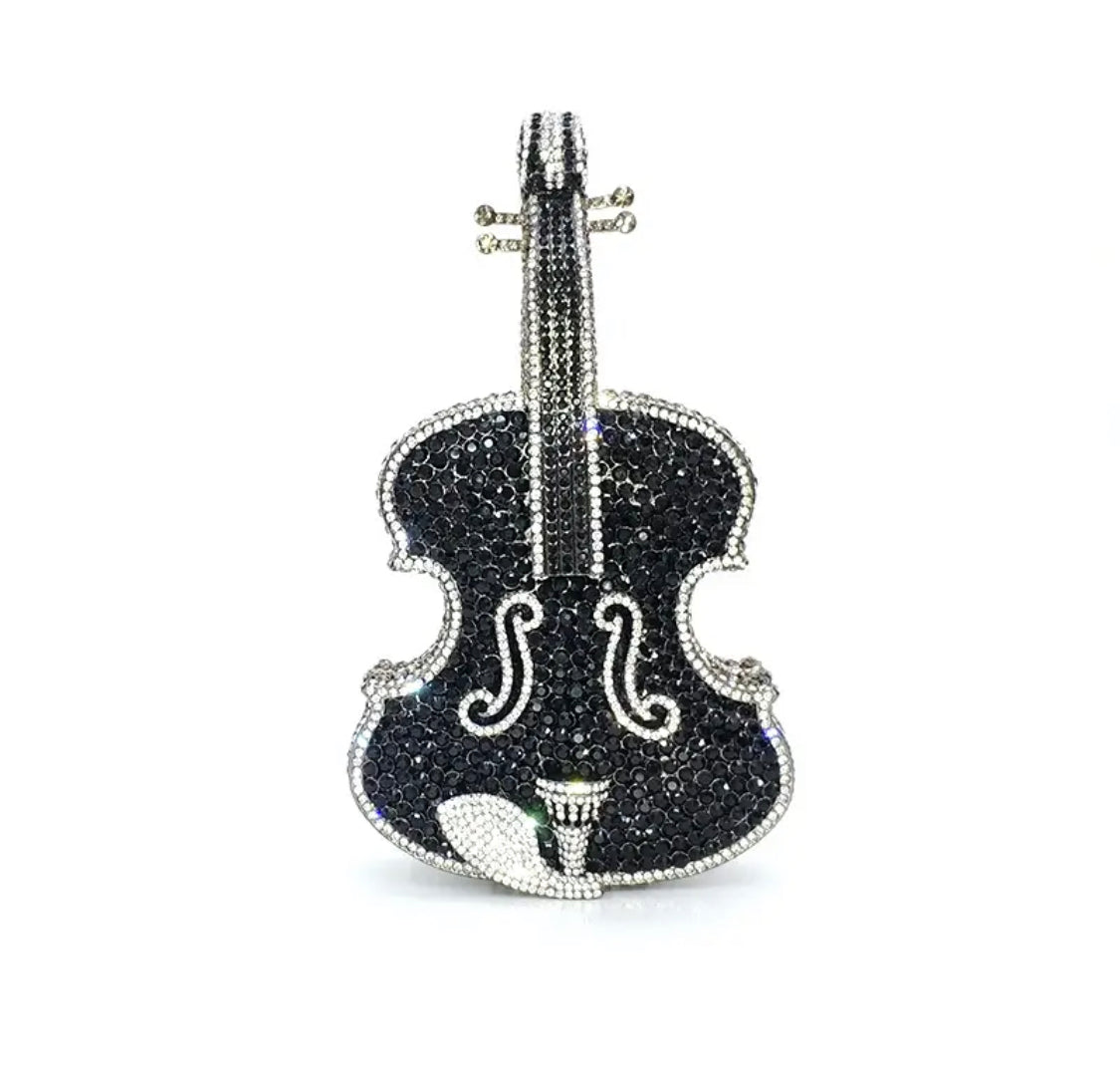 Guitar Swarovski Clutch