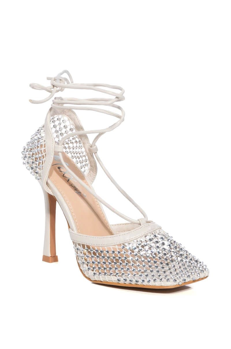 Sparkly Mesh Heels