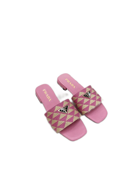 Prada Embroidered Slides