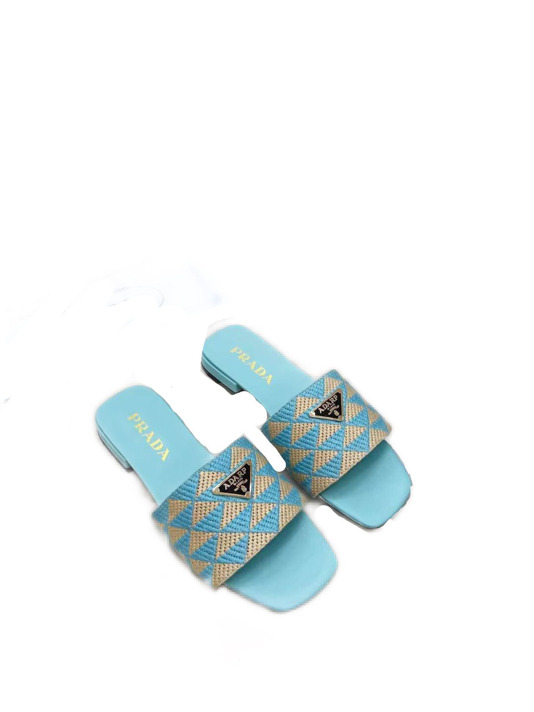 Prada Embroidered Slides