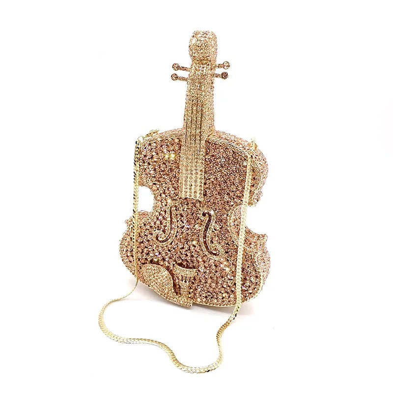 Guitar Swarovski Clutch