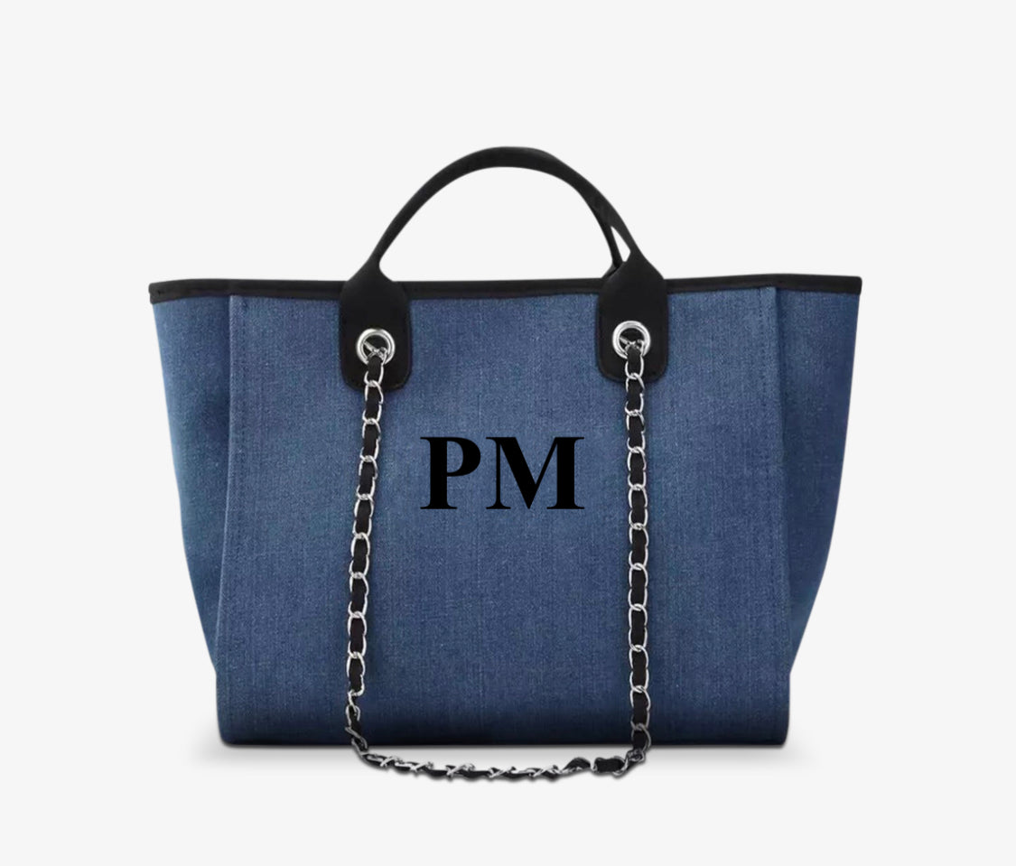 Denim Canvas Tote