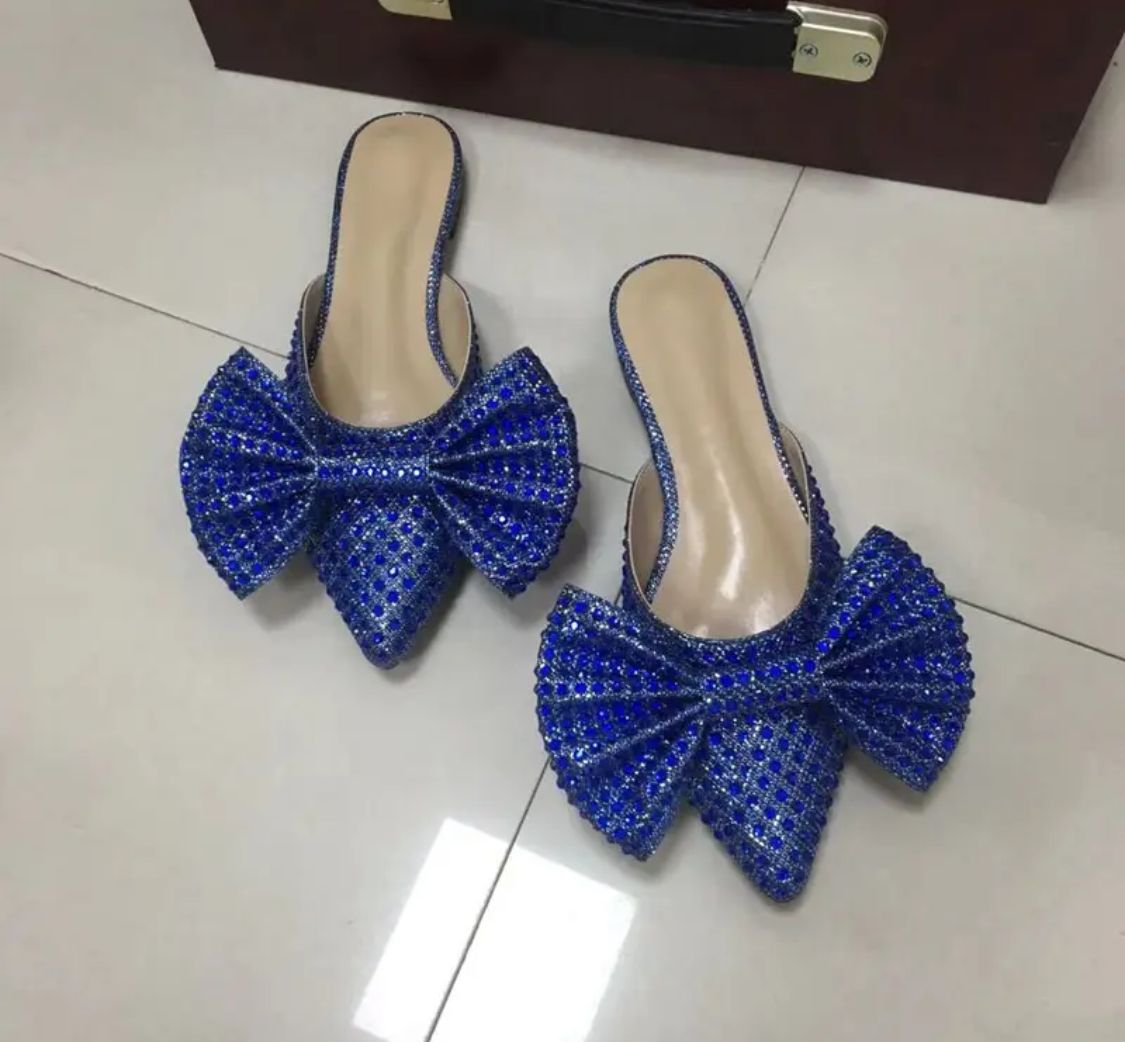 Rhinestone Bow Flats