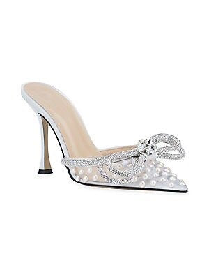 Crystal bow sandals